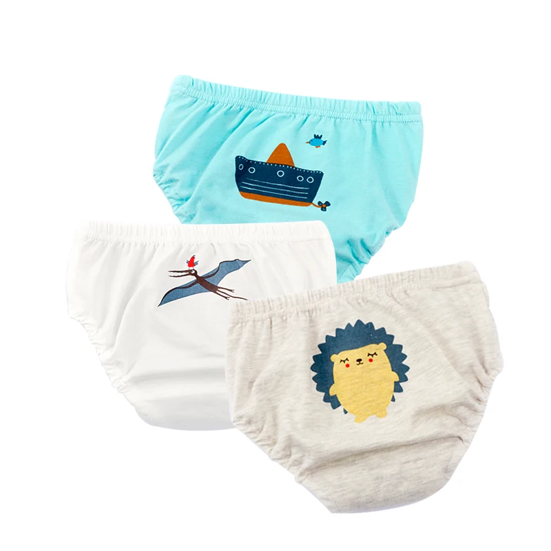 3pieces/Set Cute Baby Underwear Cartoon Briefs for Girls Underpants for Kids Soft Cotton Panties Boys Breathable Fabric
