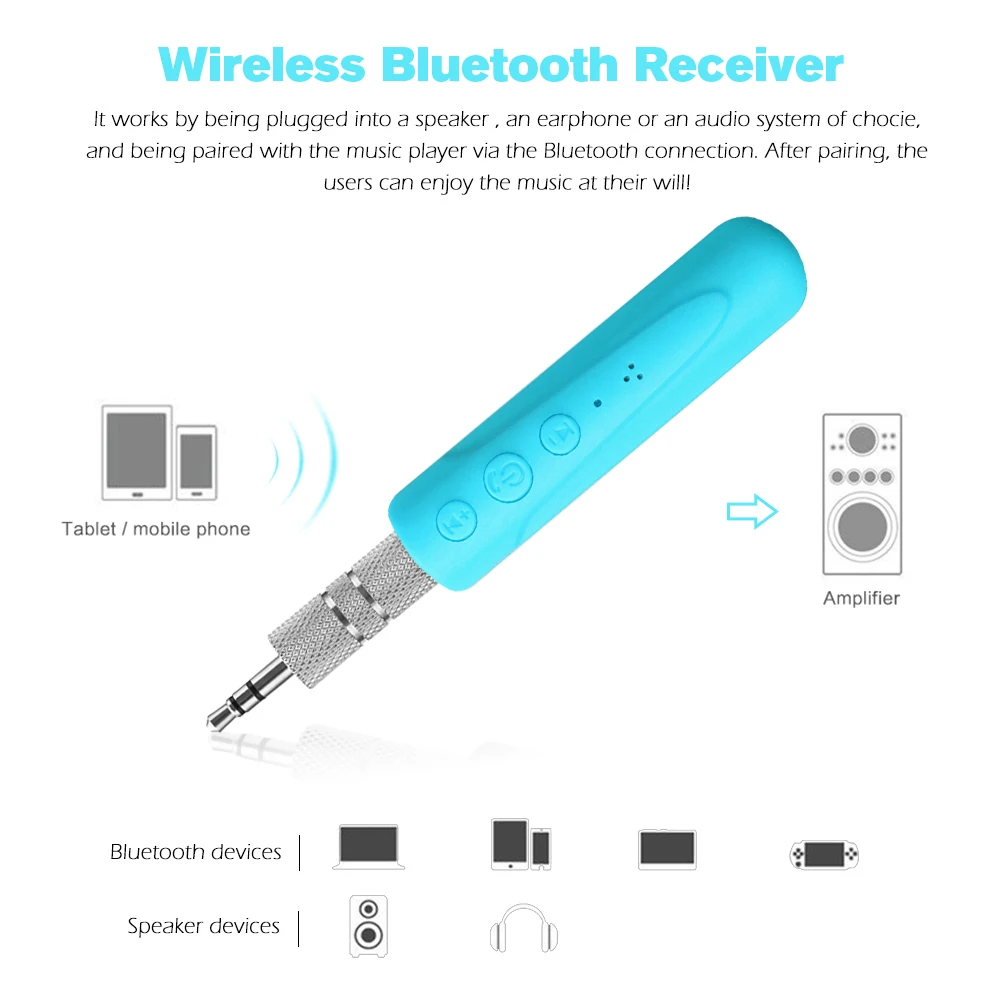 Bluetooth автомобильный комплект 3 5 мм разъем AUX аудио приемник музыкальный прием