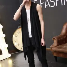 Пряжи сплайсинга разработать жилет тонкие летние пальто без рукавов кардиган серия Han певица одежда M-XXL