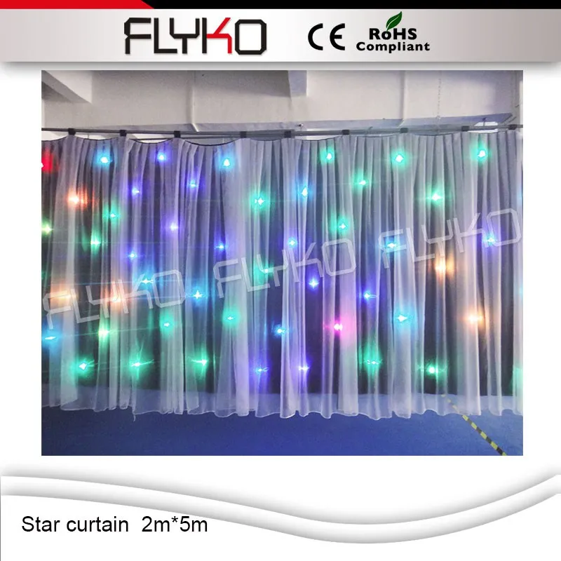 

Fireproof LED RGB Star Curtain LED RGB star curtain 2*5M FLYKO