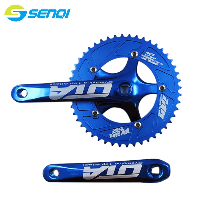 Road Bicycle Fixed Gear Bike 48t*170mm Single Speed Bicycle Crankset Al7075 Bicycle Crank