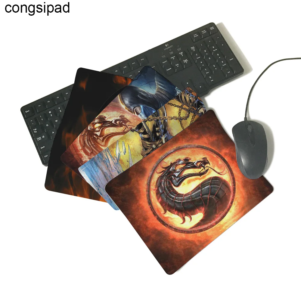 congsipad Mortal kombat New Small Size mini Mouse Pad Non-Skid Rubber Pad Not Over lock gaming Mouse pads custom printing