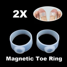 2pcs/set Slimming Lose Weight Fashion Women Foot Care Tool Silicone Magnetic Massage Foot Toe Ring Keep Fit Foot Massager