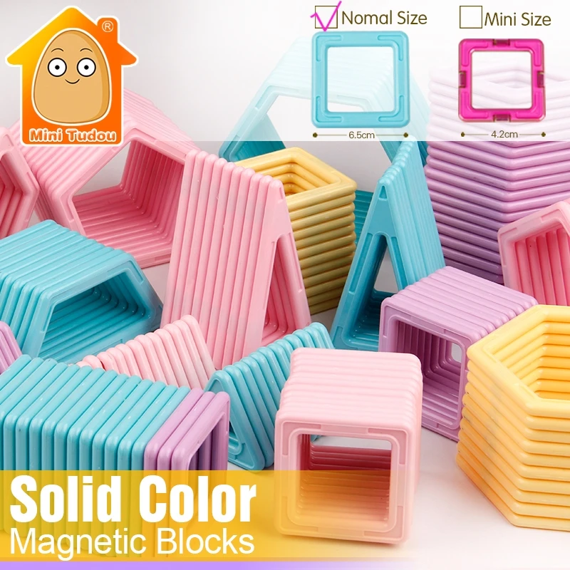 

New Color 36-66PCS Magnetic Designer Blocks Models & Building Toy Big Size Building Brick Kids Educational 3D DIY Toys