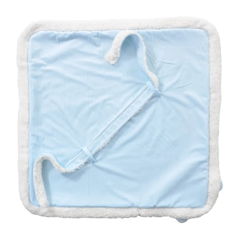Детское одеяло для пеленания, Двухслойное флисовое зимнее теплое спальное одеяло, конверт, аксессуары для коляски, мягкое одеяло