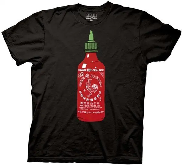 

Sriracha Bottle Illustration Men's T-Shirt