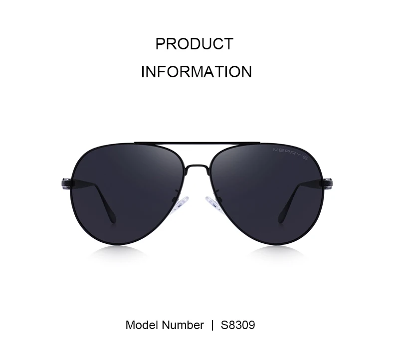 MERRY'S дизайн Для мужчин Classic HD поляризационные солнцезащитные очки для пилота солнцезащитные очки для мужчин очки UV400 защиты S8309