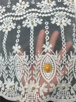 

Wonderful party dress material embroidery French net lace fabric for sewing dress PNZ466(5yards/lot)