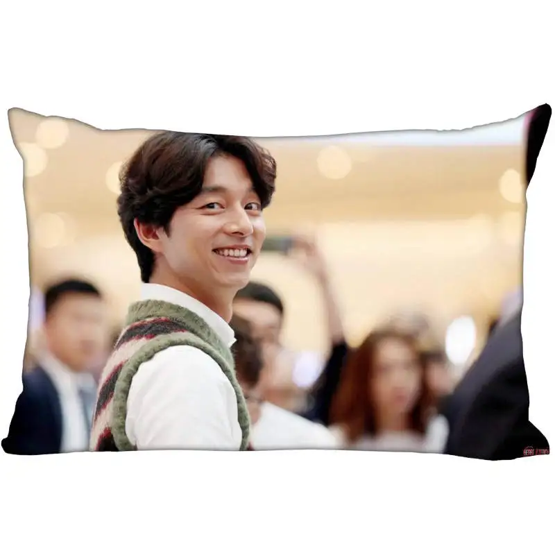 Новое поступление, Заказная атласная наволочка Gong Yoo 35x45 см(одна сторона), набивная Подушка на молнии, чехол на заказ, Ваш образ, подарок - Цвет: 1