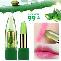 99% ALOE VERA Jelly Lipstick Temperature Change Color Moisturizing Lip Stick Pink Tint Makeup Batom 1