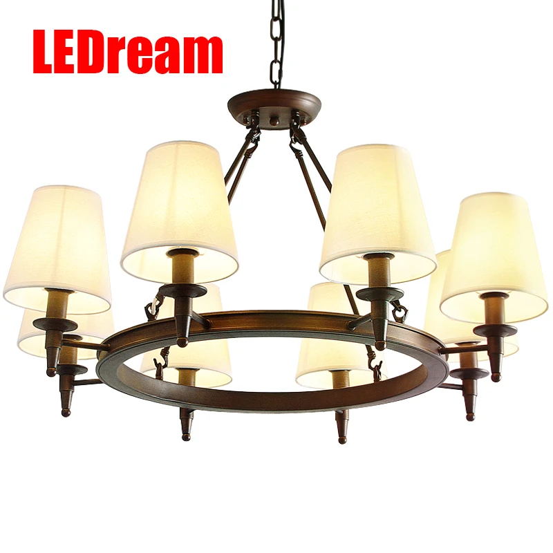 

LEDream hot 6/8 Vintage Pendant Lights Loft Pendant Lamp Retro Hanging Lamp cloth For Restaurant /Bar/Coffee Shop Home Lighting