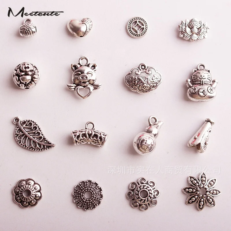 Meetcute 16 шт./компл. Женские Подвески/шапочки для бусин DIY ювелирные аксессуары