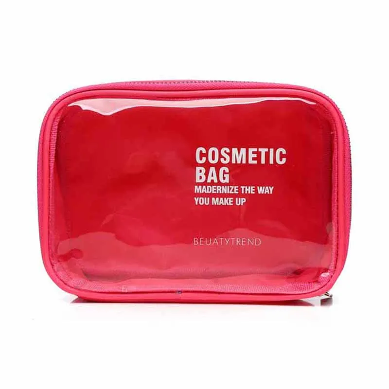 High Quality Transparent Waterproof PVC Cosmetic Bag Envelope Receive Toiletry Bags Makeup Bag Organizer4Colors To Choose