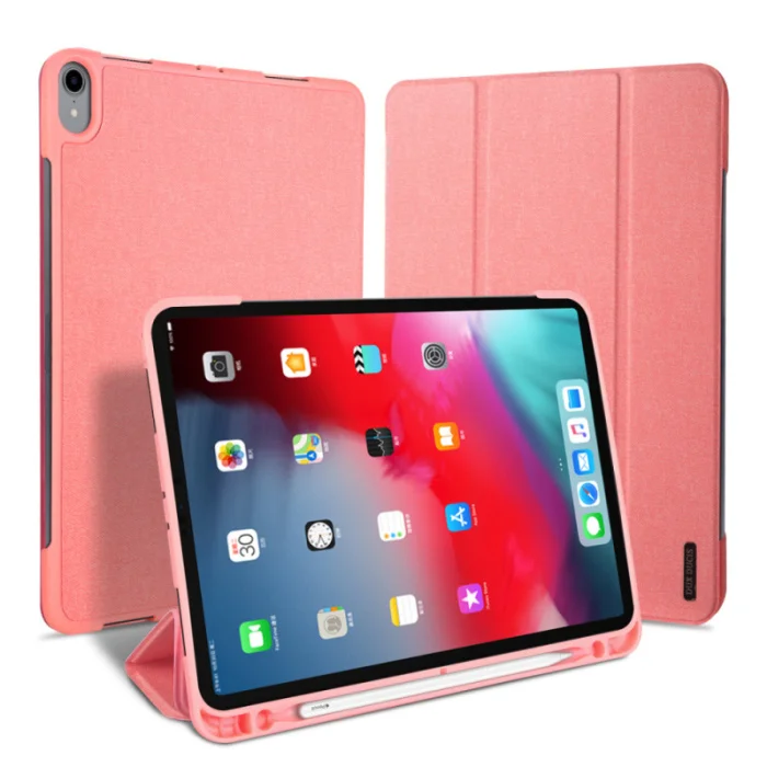 С карандашом Стилус слот держатель для Apple iPad Pro 12,9 Чехол кожаный флип смарт-чехол для iPad Pro 12,9 чехол - Цвет: Розовый