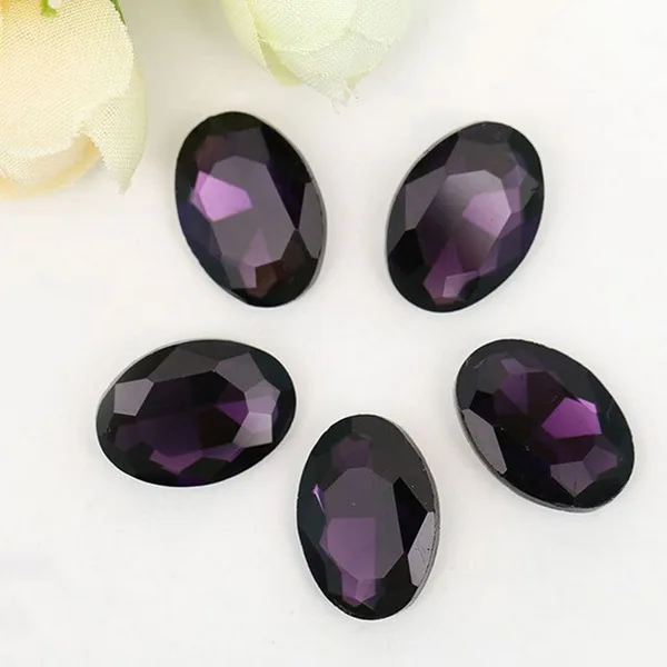 5-50pcs/lot Multiple Colors Oval Faceted Cusp Sewing Rhinestones Acrylic Craft For DIY Craft  Home Decoration Supplies 