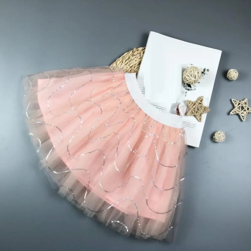 Возраст 2 до 8 лет принцессы для маленьких девочек белые кружевные юбки-пачки для танцев Для детей для вечеринки, дня рождения свадебные юбка пачки JW2890 - Цвет: design 5 pink