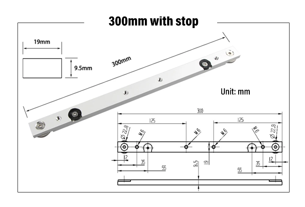 NE 300/450/650 мм Miter Bar Выдвижной Стол пила калибровочный стержень деревообработка инструмент подходит для t-слот и Т-трек