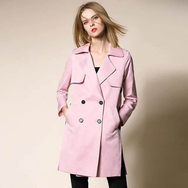 New fashion 2017 Burdully women Trench Coat cotton Wide wasited England ...