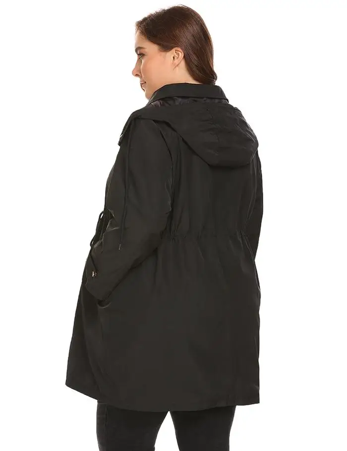 IN'VOLAND размера плюс L-4XL женская теплая куртка Зима Весна пуховик повседневное съемное с капюшоном утолщенное большое пальто больше размера d