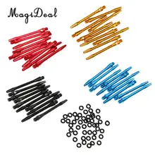 MagiDeal 40 штук 53 мм 2BA резьба из алюминиевого сплава повторно рифленые дротические валы с уплотнительным кольцом