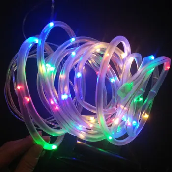 

YIYANG Outdoor Solar LED String Lights Outdoor solar Rope Tube Led String Solar Powered Fairy Lights for Garden Fence Landscape