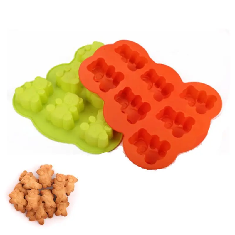 

1Pc 7 Grid Bears Shaped Cake Mold Fondant Mould Chocolate Molds Cake Decoration Tools Pastry Silicone Baking Equipment