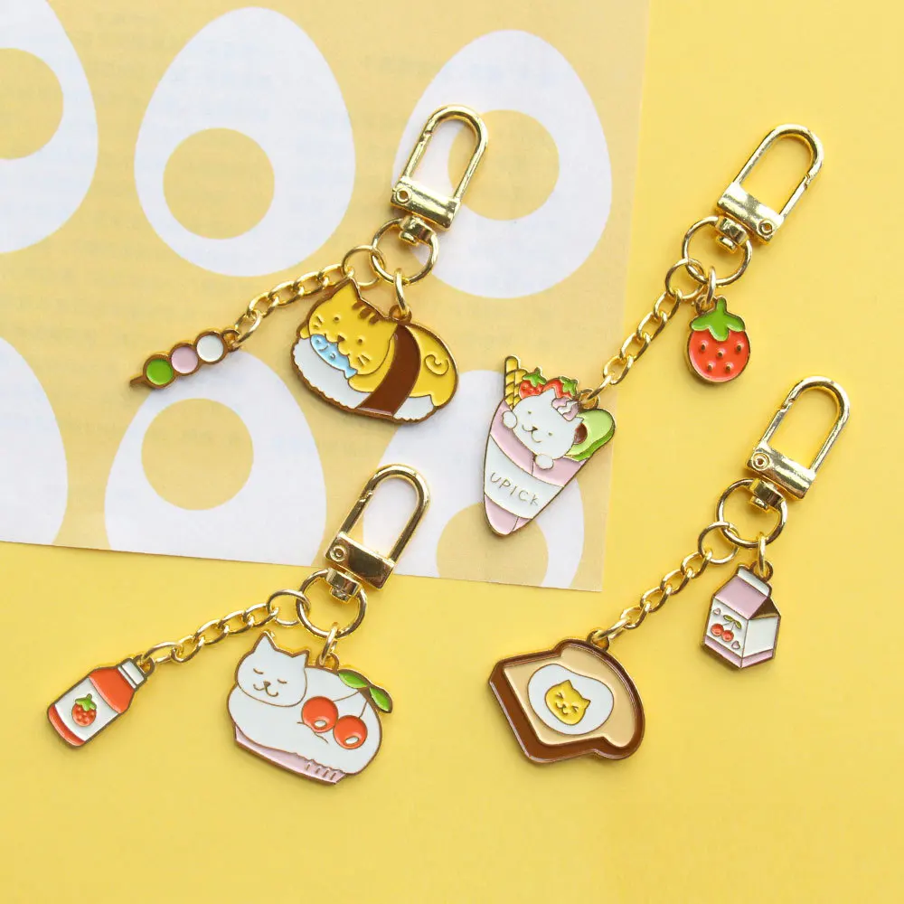 

Super Cute Cartoon Cat Metal Book Marker DIY Pendant Key Accessory 3*2cm