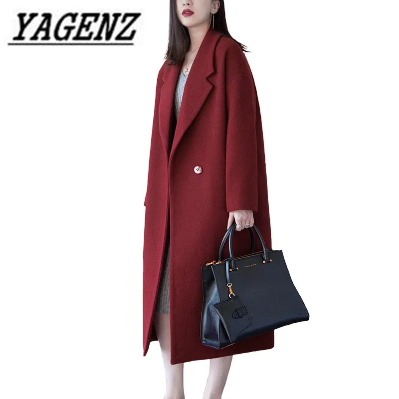 Long Sleeve Winter Wool Coat Women Europe Style Large Size