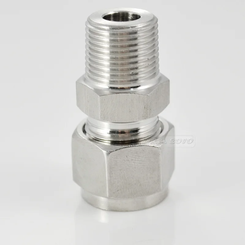 Megaron 1/8 "4 мм OD трубные фитинги с двойным наконечником резьбовой соединитель из
