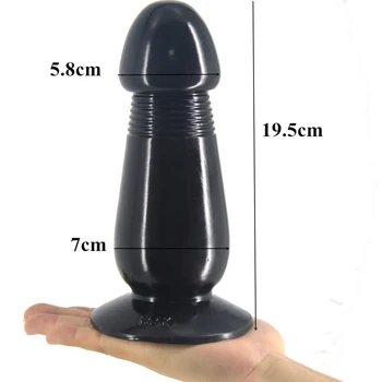 FAAK New Large Butt Plug Wine Red Transparent Anal Dildo With Suction Cup Mushroom Shape Sex Toys For Woman Man Erotic Products 3