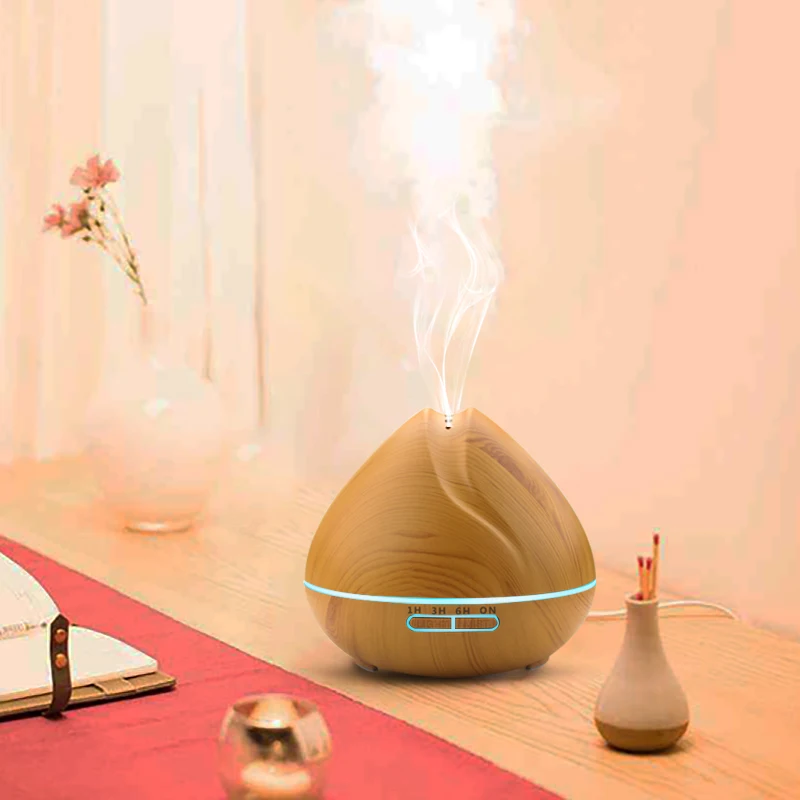  550ml Ultrasonic Humidifier Oil Diffuser with Remote Control Air Aroma Humidifier for Office Bedroo