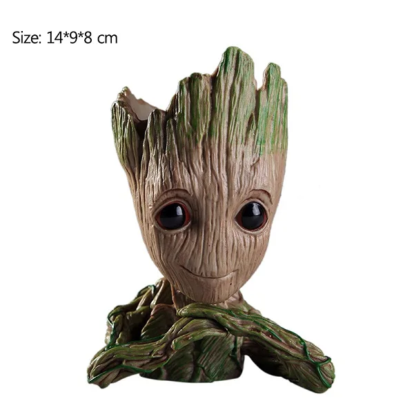 Strongwell Flowerpot Baby Groot Pen Pot Holder Plants Flower Pot Cute Action Figures Toys for Kids Gift Desktop Decoration - Цвет: MY-71501