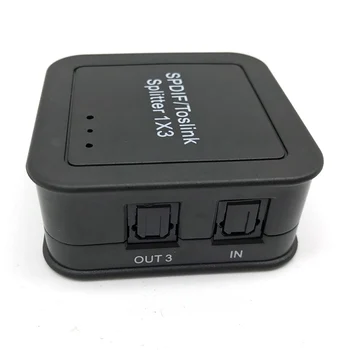 

Mini SPDIF TOSLINK Digital Optical Audio Switch SPDIF/TOSLINK Optical Audio 3x1 Switcher Splitter Extender With Power Plug