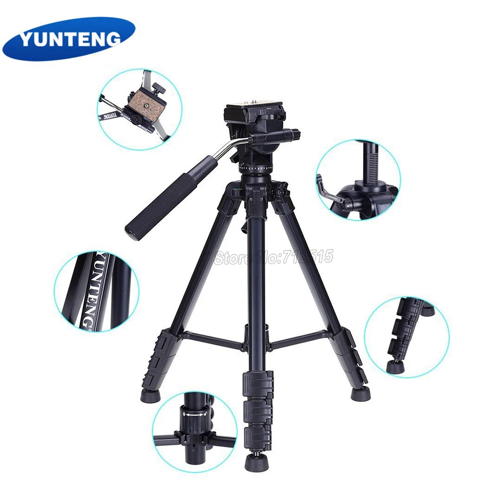 

Yunteng 691 Aluminum Travel Tripod Mobile & Accessories Professional Pan Head