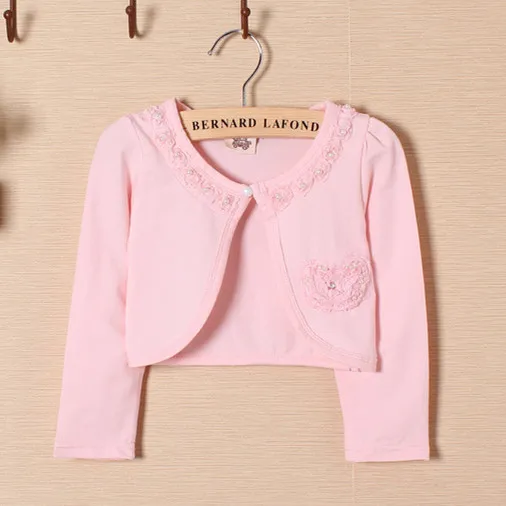 Kids Christmas Sweaters Girls Pink Lace Cute Girls Shrug Sweater 2-8 Age children's Knitted Cardigan For Girls KC-1530