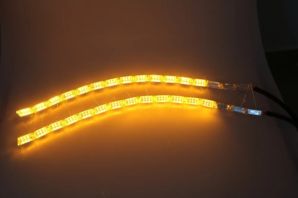 Free-Shipping-Universal-Running-Horse-Dual-Color-LED-Flexible-DRL-with-Turn-Signal-Light-White-Yellow (3)