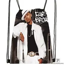 Пользовательские Крис-коричневый-роялти Drawstring сумка-рюкзак милый рюкзак дети сумка(черный назад) 31x40 см#180611-03-122