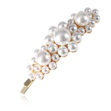 Заколки для волос для Для женщин ручной работы из бисера Темперамент жемчужина цветок заколка для волос простые заколка со стразами аксессуары для волос G0508