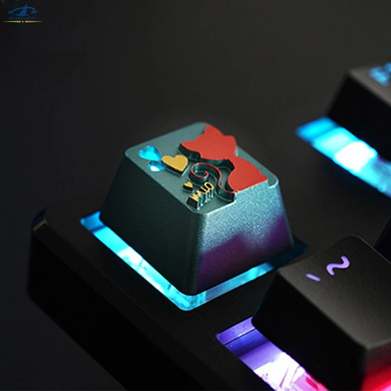 

[HFSECURITY] Aluminum Alloy Cat Keycap for Gaming Mechanical Keyboard