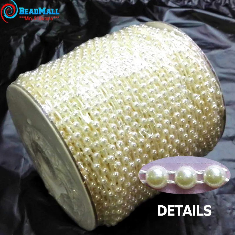 50 м/рулон полукруглые бусины из АБС пластика 4 мм|string for beads|roll rollrolls plastic |