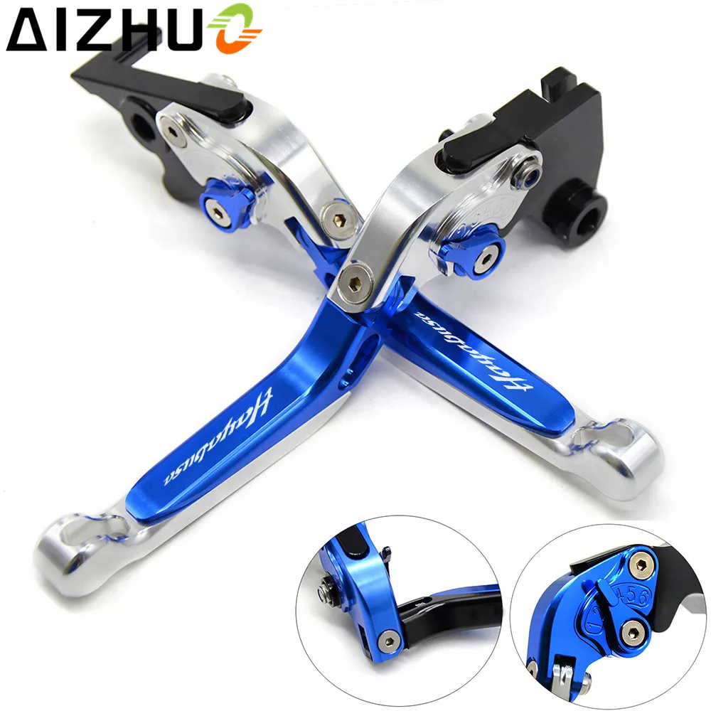 With Hayabusa LOGO Motorcycle Clutch Brake Lever CNC aluminum Adjustable For Suzuki Hayabusa (GSX-R1300 GSX1300R) 2008 2009-2016