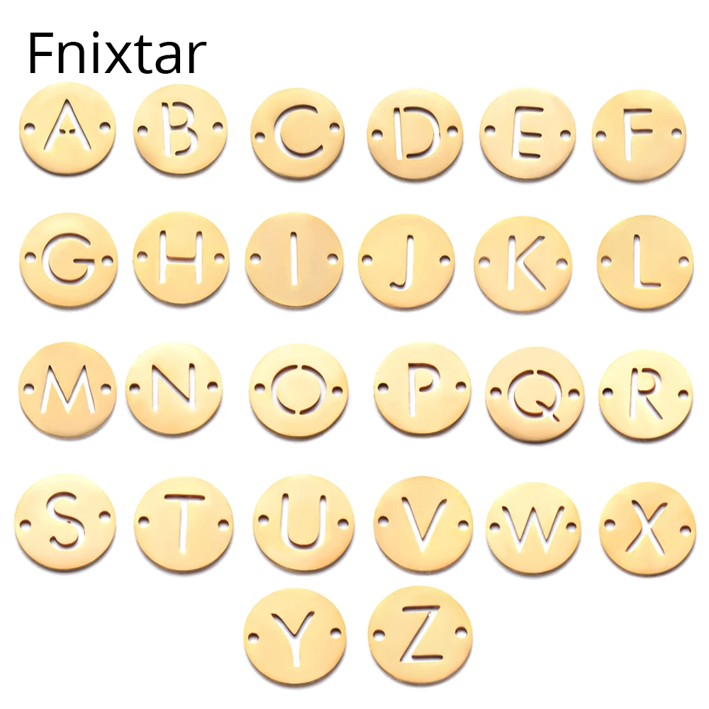 Fnixtar 12 мм разъем из нержавеющей стали с двумя отверстиями DIY ювелирные изделия