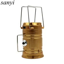 Portable Lanterns Solar Camping Light Rechargeable Built-in Lithium Battery Hand Lamp Outdoor Camping Lantern Tent Lights