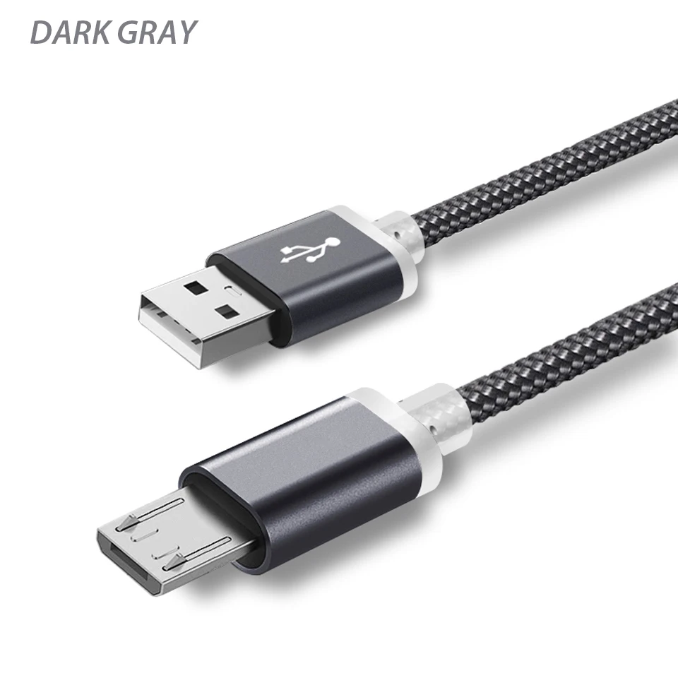 9 мм удлиненный Micro usb зарядный кабель для Oukitel Blackview BV6000 Leagoo Kiicaa power Umidigi Doogee Micro USB кабель для зарядного устройства - Цвет: dark gray