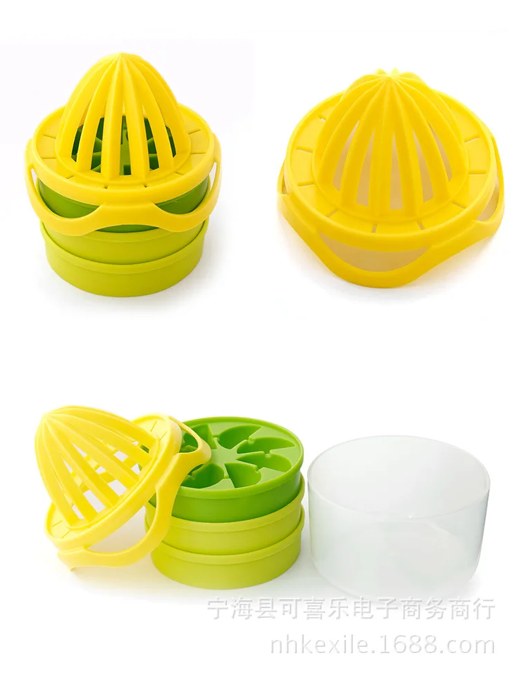 Manual Juicer 5-piece 1 Set With Ice Tray Measuring Cup Lemon Orange Juicer Silicone Ice Lattice