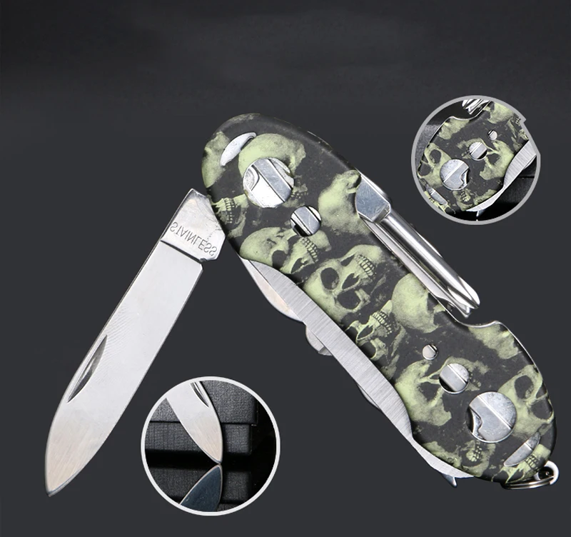 

Multi-Functional 91mm Folding Knife Stainless Steel Multi Tool Army Pocket-Size Hunting Outdoor Camping Survival Hunting Knife
