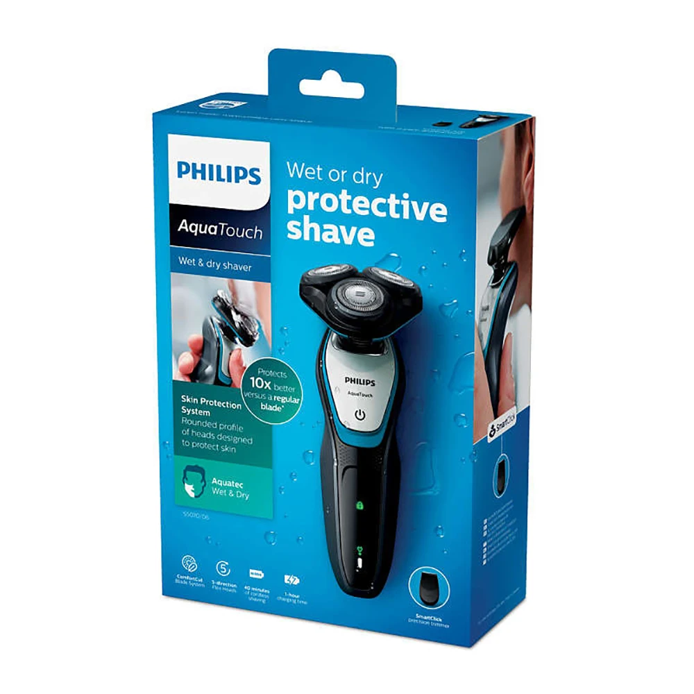 Philips для лица бритва S5070/04 aquatouch электробритва 40 мин беспроводное употребление/1ч
