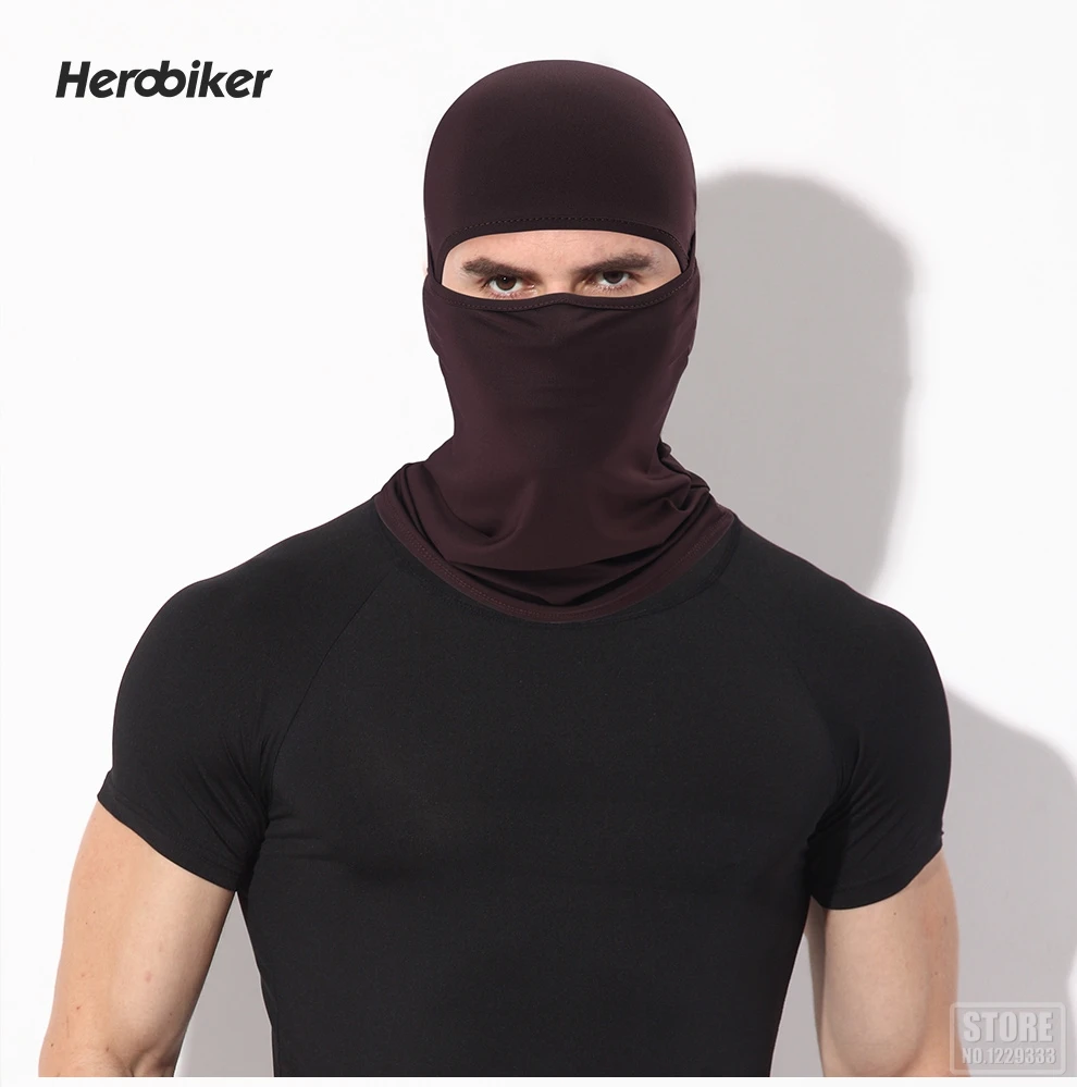 HEROBIKER, новинка, мотоциклетная маска для лица, лайкра, мото Балаклава, Байкерская маска для лица, Лыжная маска, защита от ветра, мотоциклетная маска