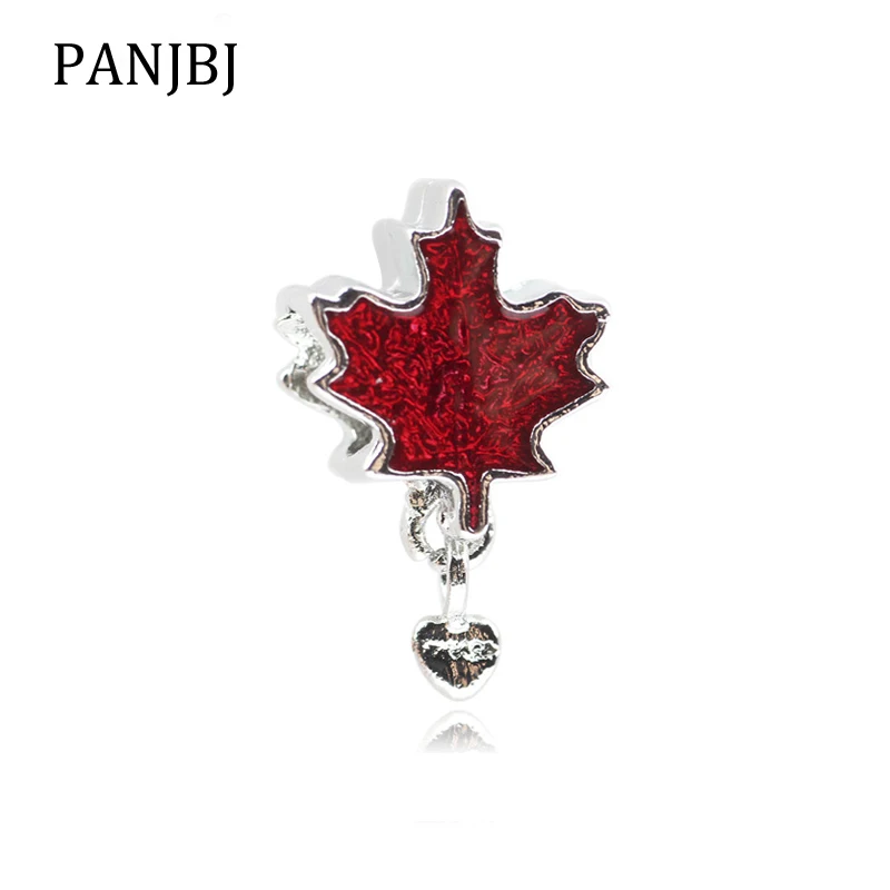 New Original Alloy Bead Maple Leaf Charm Canada Love Fit Bracelet