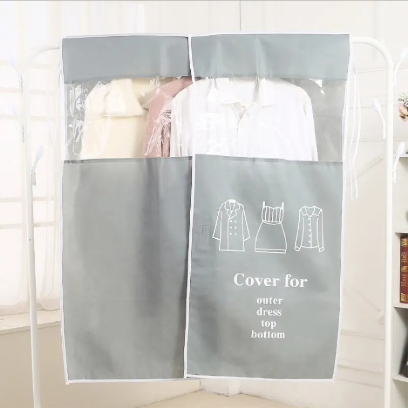 حقيبة التخزين الملابس دعوى معطف غطاء غبار حامي خزانة حقيبة التخزين حقيبة ملابس أكياس مكنسة المنزلية الملابس